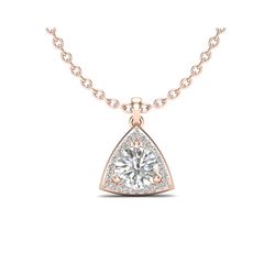 1.50 ctw VS/SI Diamond Certified Necklace 14K Rose Gold