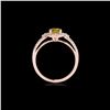 Image 2 : 1.25 ctw Certified SI/I Fancy Intense Yellow Diamond Ring 10K Rose Gold