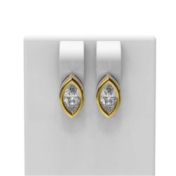 4 ctw Marquise Diamond Earrings 18K Yellow Gold