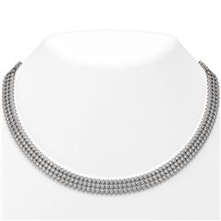 29 ctw Diamond Designer Necklace 18K White Gold