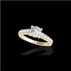 1.55 ctw Certified Diamond Solitaire Ring 10K Yellow Gold