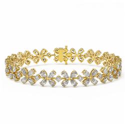 20.5 ctw Pear Cut Diamond Designer Bracelet 18K Yellow Gold