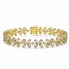 Image 1 : 20.5 ctw Pear Cut Diamond Designer Bracelet 18K Yellow Gold