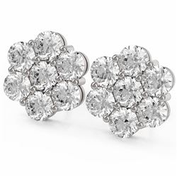 3.75 ctw Diamond Designer Earrings 18K White Gold
