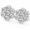 Image 1 : 3.75 ctw Diamond Designer Earrings 18K White Gold