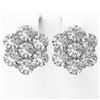 Image 2 : 3.75 ctw Diamond Designer Earrings 18K White Gold