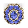 Image 2 : 15.24 ctw Tanzanite & VS Diamond Ring 18K Yellow Gold