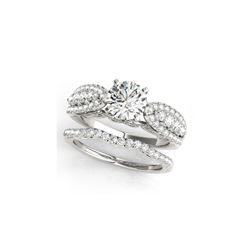 1.71 ctw Certified VS/SI Diamond 2pc Wedding Set 14K White Gold