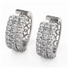 Image 1 : 10.92 ctw Princess Cut Diamond Earrings 18K White Gold