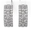 Image 2 : 10.92 ctw Princess Cut Diamond Earrings 18K White Gold