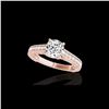 Image 1 : 1.32 ctw Certified Diamond Solitaire Ring 10K Rose Gold