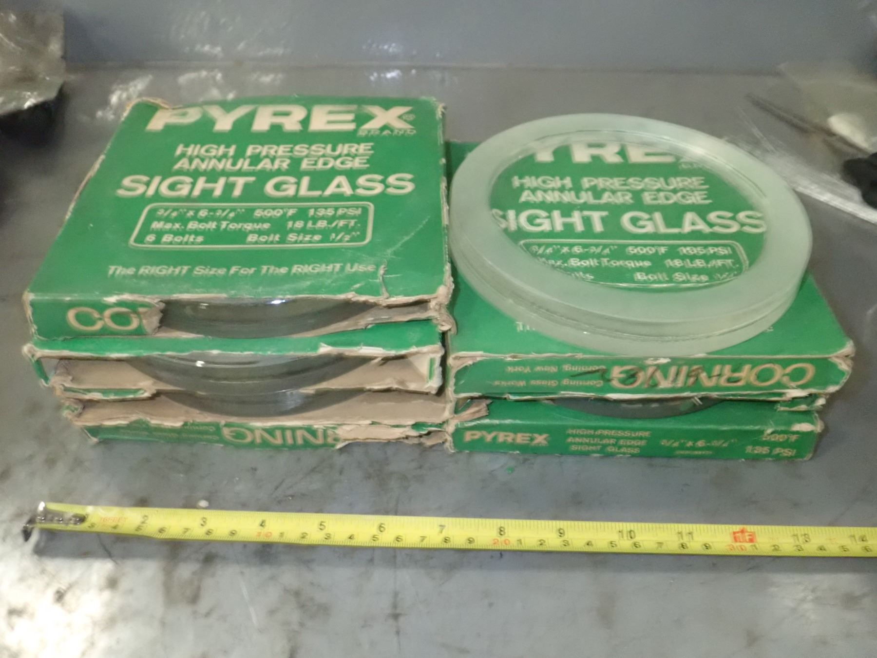 (8) Pyrex Sight Glass - BTM Industrial