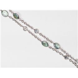 4) 14K WHITE GOLD ALEXANDRITE CHRYSOBERYL AND