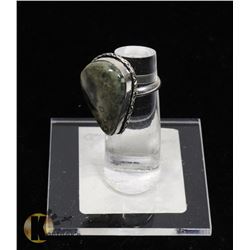 #196- GREEN OCEAN JASPER RING SIZE 5.5