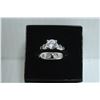 Image 1 : STERLING SILVER CZ ENGAGEMENT SET - SIZE 8