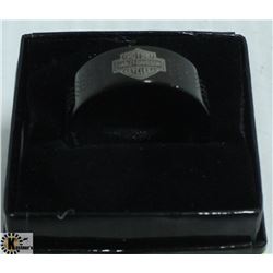 BLACK HARLEY DAVIDSON MENS RING - SIZE 11