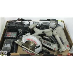 LARGE FLAT W/PORTER CABLE 19.2V CORDLESS