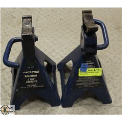 SET OF TWO "CERTIFIED" 2-TON AXEL STANDS,