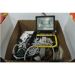 LARGE BOX FULL OF EXTENSION CORDS,