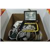 Image 1 : LARGE BOX FULL OF EXTENSION CORDS,