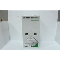 BOX OF ORIGINAL PERRY STYLE LATEX GLOVES -