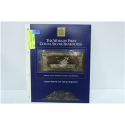 23 KARAT GOLD $100 BILL CAPTAIN EDWARD LOW