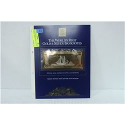 23 KARAT GOLD $100 BILL CAPTAIN THOMAS ANSTIS