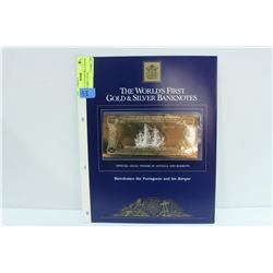 23 KARAT GOLD $100 BILL CAPTAIN BARTOLOMEO