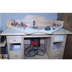 FREUD ROUTER TABLE WITH STAND AND BITS