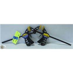 LOT OF 2 SMALL QUICK-GRIP MINI CLAMPS