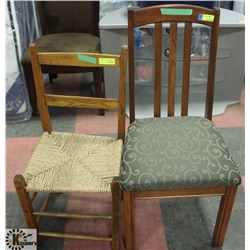 LOT OF 2 VARIOUS CHAIRS