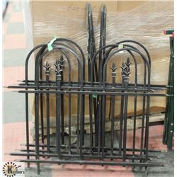 LOT OF 4 METAL GARDEN DIVIDERS WITH SPIKES