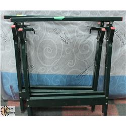 LOT OF 2 METAL SAWHORSES