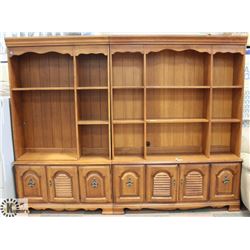 LOT OF 2 MAPLE 2PC HUTCH UNITS