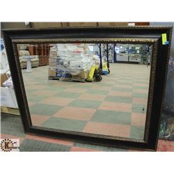 LARGE WALL MIRROR - BLACK & GOLD WOOD