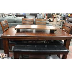 DINING TABLE SET. COMES WITH 4 CHAIRS, BENCH SEAT