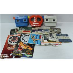 VINTAGE VIEW MASTERS SET OF 3 LIGHTED 3-D