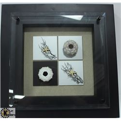 BROWN SHADOW BOX  OCEAN THEMED WALL