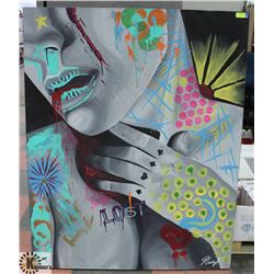 48" X 60" MODERN ABSTRACT PAINTING