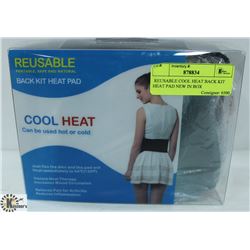 REUSABLE COOL HEAT BACK KIT HEAT PAD NEW IN BOX