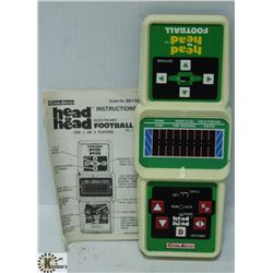 VINTAGE COLECO HEAD TO HEAD FOOTBALL COMPUTER GAME