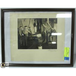 6 X 8 ORIGINAL 1920'S INDUSTRIAL PHOTO SIGNED