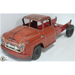 1940'S PRESSED STEEL RED ORIGINAL PAINT TRUCK