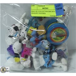 BAG OF COLLECTOR SMURFS AND SNOOPY FIGURES
