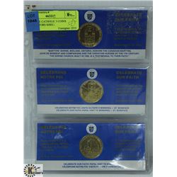 1984 POPE CATHOLIC 3 COINS COLLECTORS SHEET