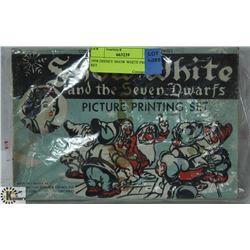 1938 DISNEY SNOW WHITE PRINTING SET