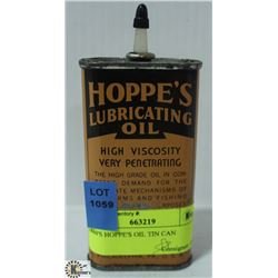 1940'S HOPPE'S OIL TIN CAN