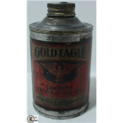RARE 1930'S GOLD EAGLE OIL CAN
