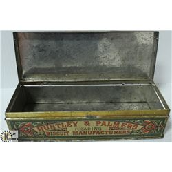 1890'S ENGLAND HUNTLEY & PALMERS BISCUIT TIN