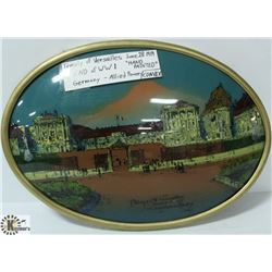 CONVEX GLASS PICTURE FRONT OF TREATY OF VERSAILLES